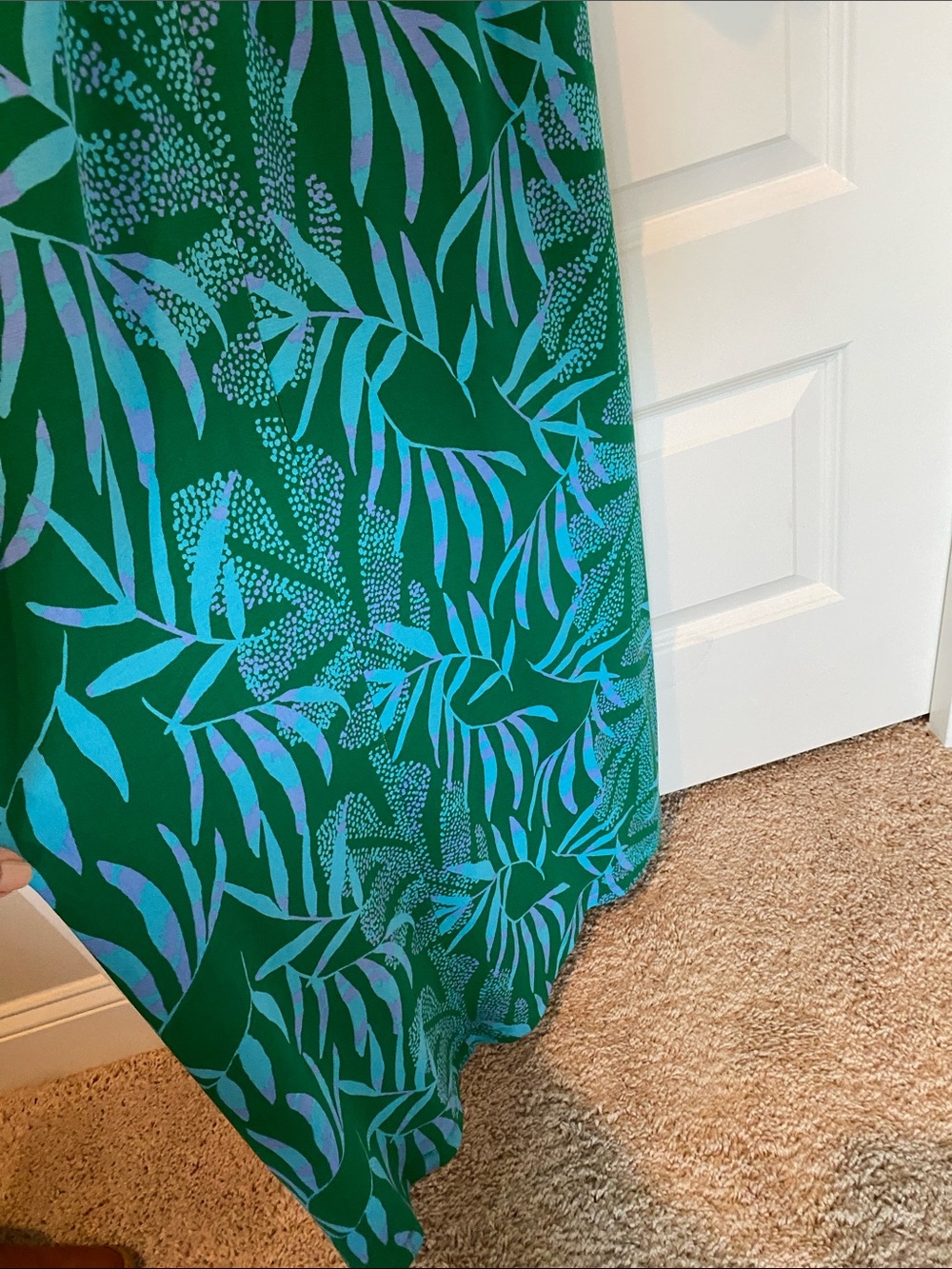 Lilly Pulitzer Teal & Aqua Leaf-Print Long dress - Picture 10 of 12